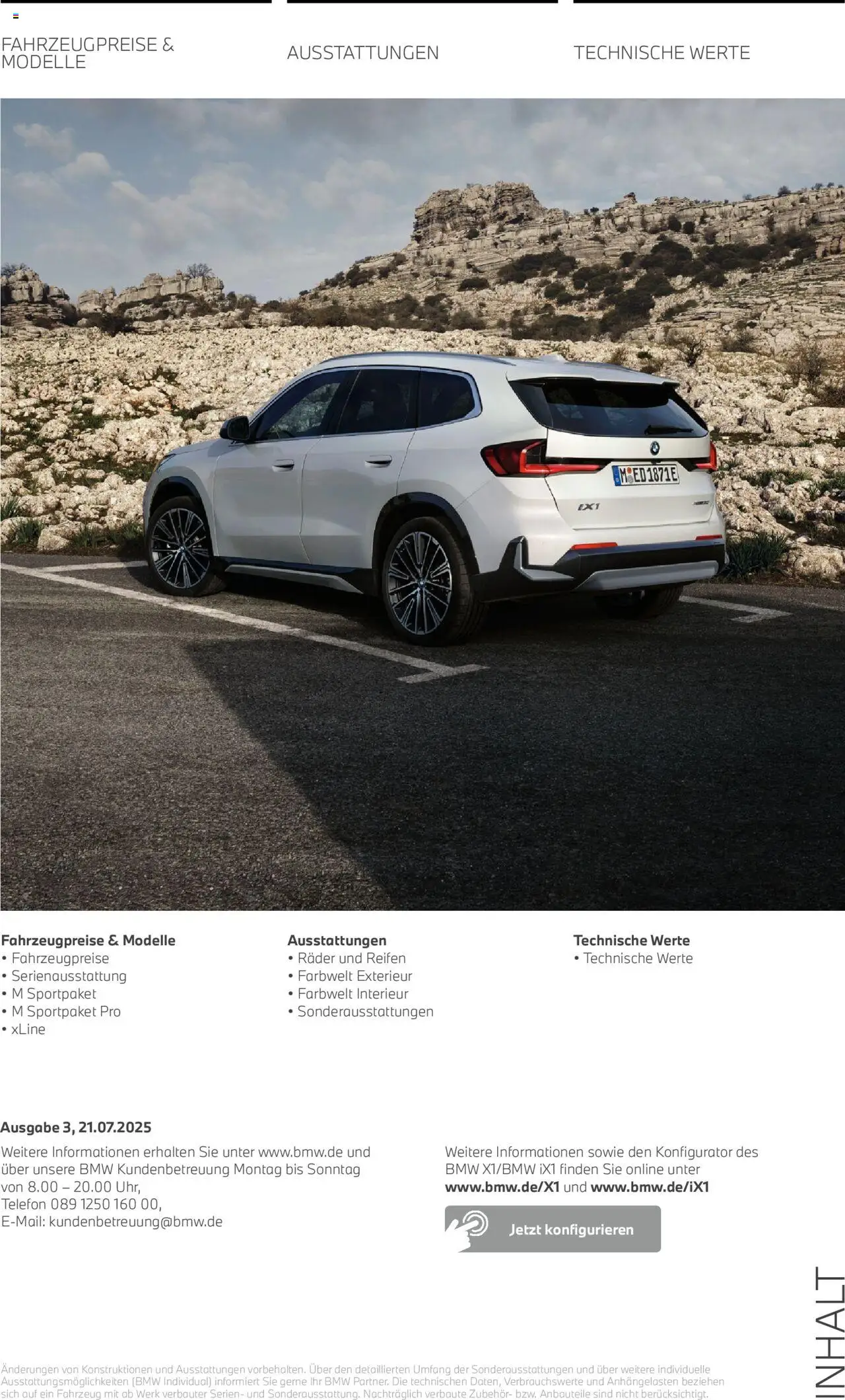 BMW X1 – gültig ab 01.07.2025 | Seite: 2 | Produkte: Telefon