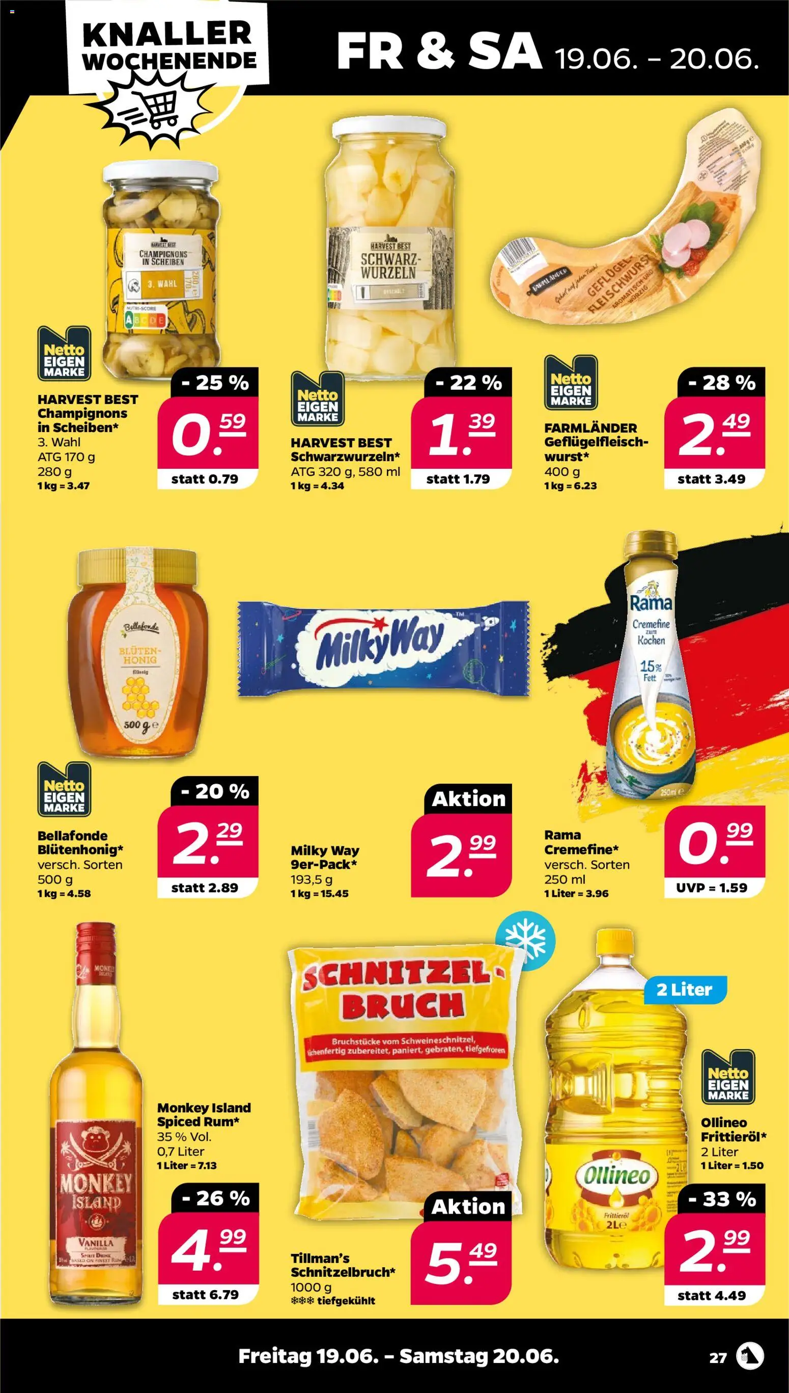 Netto Prospekt – gültig ab 15.06.2026 | Seite: 31 | Produkte: Rama, Schnitzel, Champignons