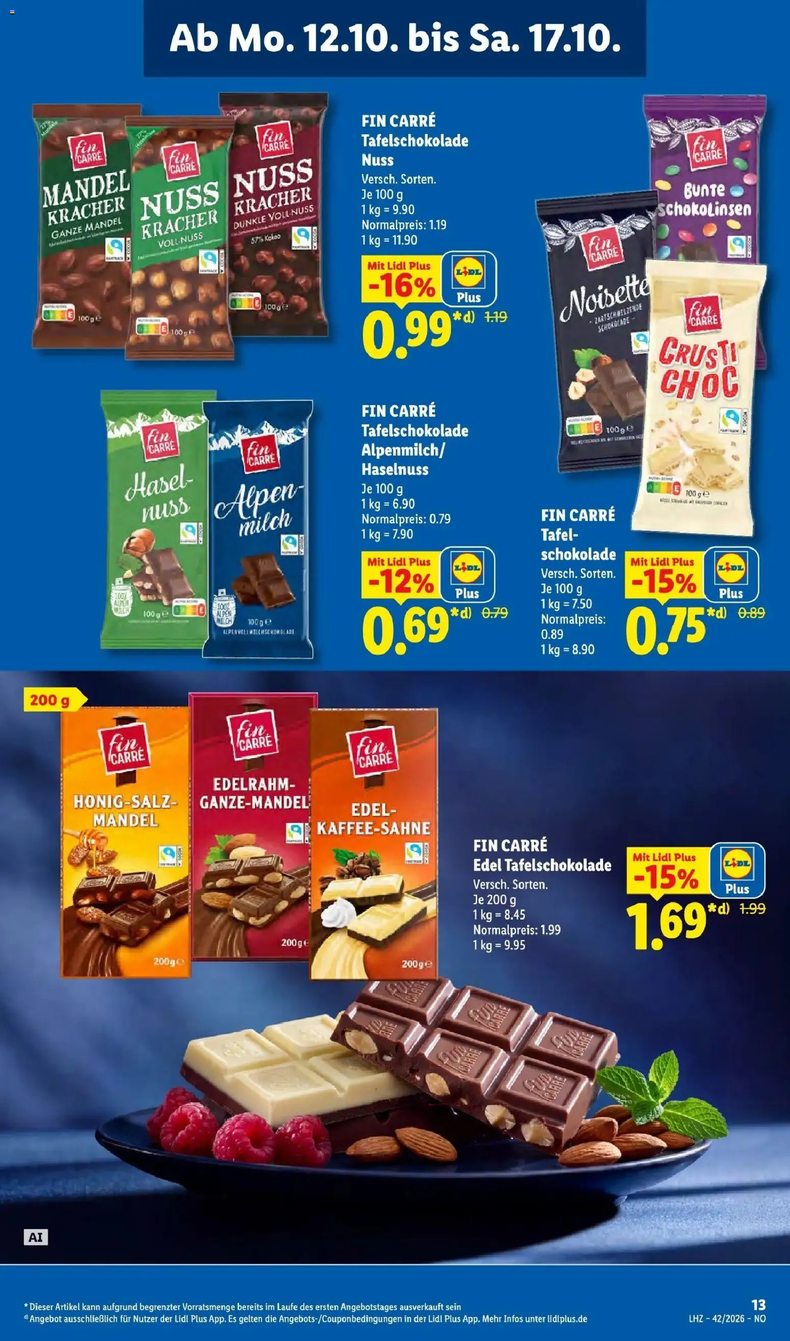 Lidl Prospekt Höxter (ab 12.10.2026) zum Blättern » Angebote | Seite: 23 | Produkte: Milch, Schokolade