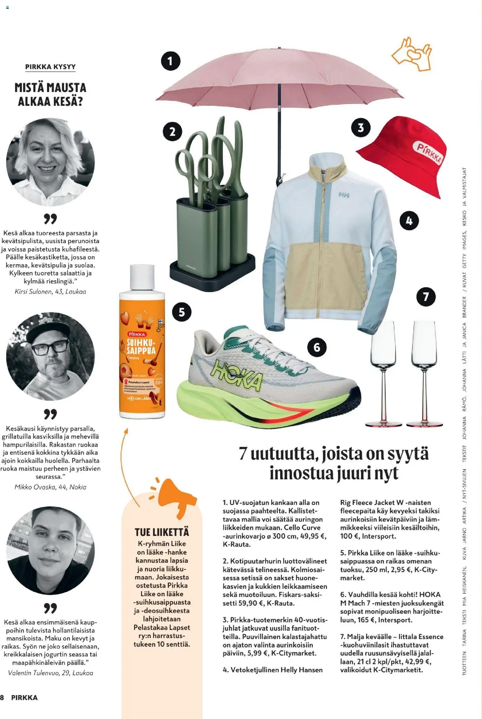 K-Market tarjoukset - Pirkka – voimassa 06.05.2026 alkaen | Sivu: 8 | Tuotteet: Saippua, Sakset, Suihku, Voi