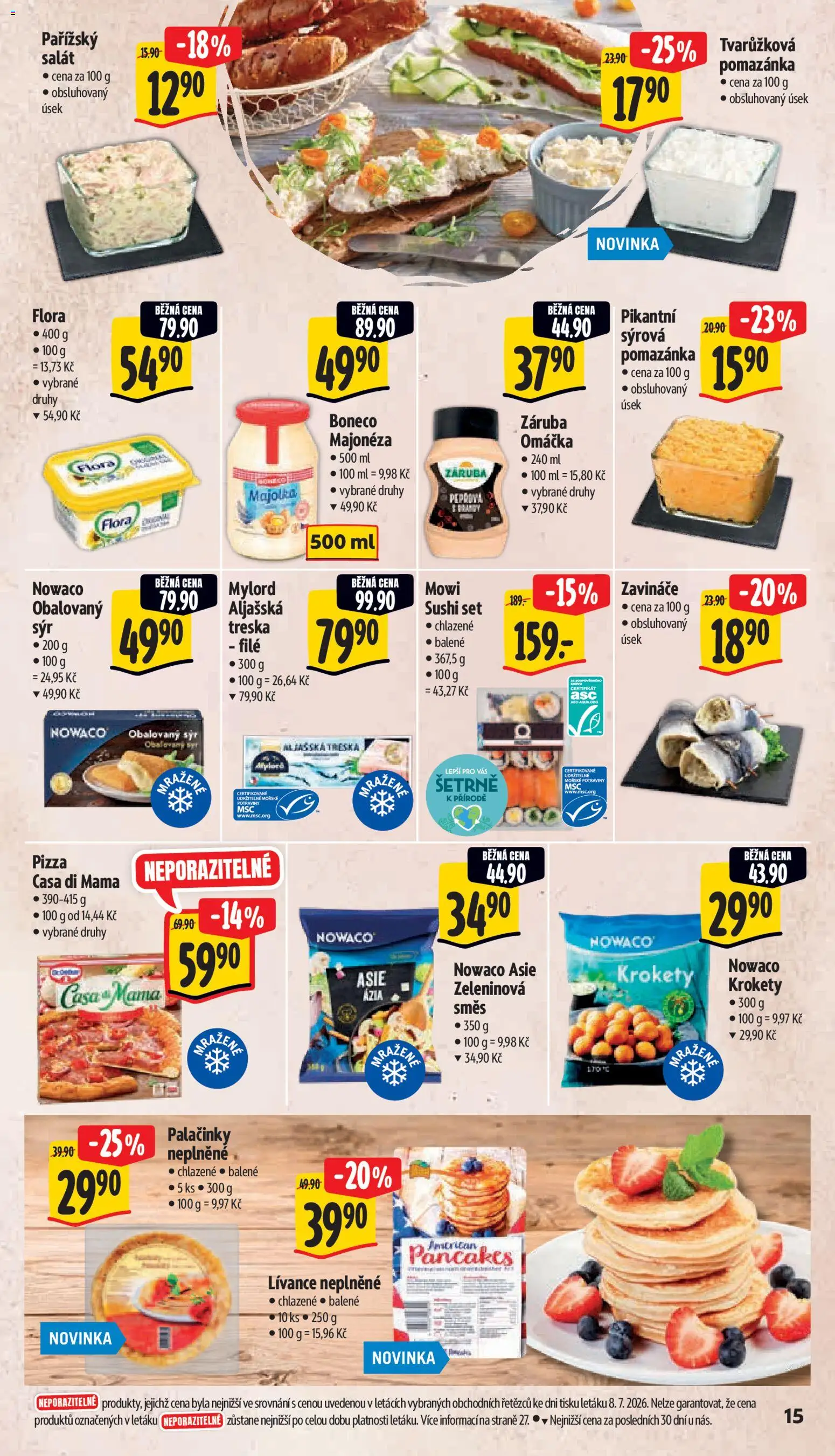 Albert leták - Hypermarket od 15.07.2026 | Strana: 25 | Produkty: Treska, Pomazánka, Potraviny, Sushi set