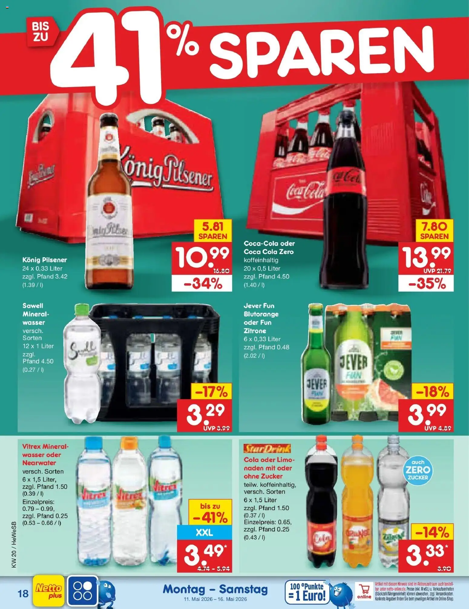 Netto Marken-Discount Prospekt Hamburg	 – gültig ab 10.05.2026 | Seite: 23 | Produkte: Cola, Zucker, Zitrone, Jever