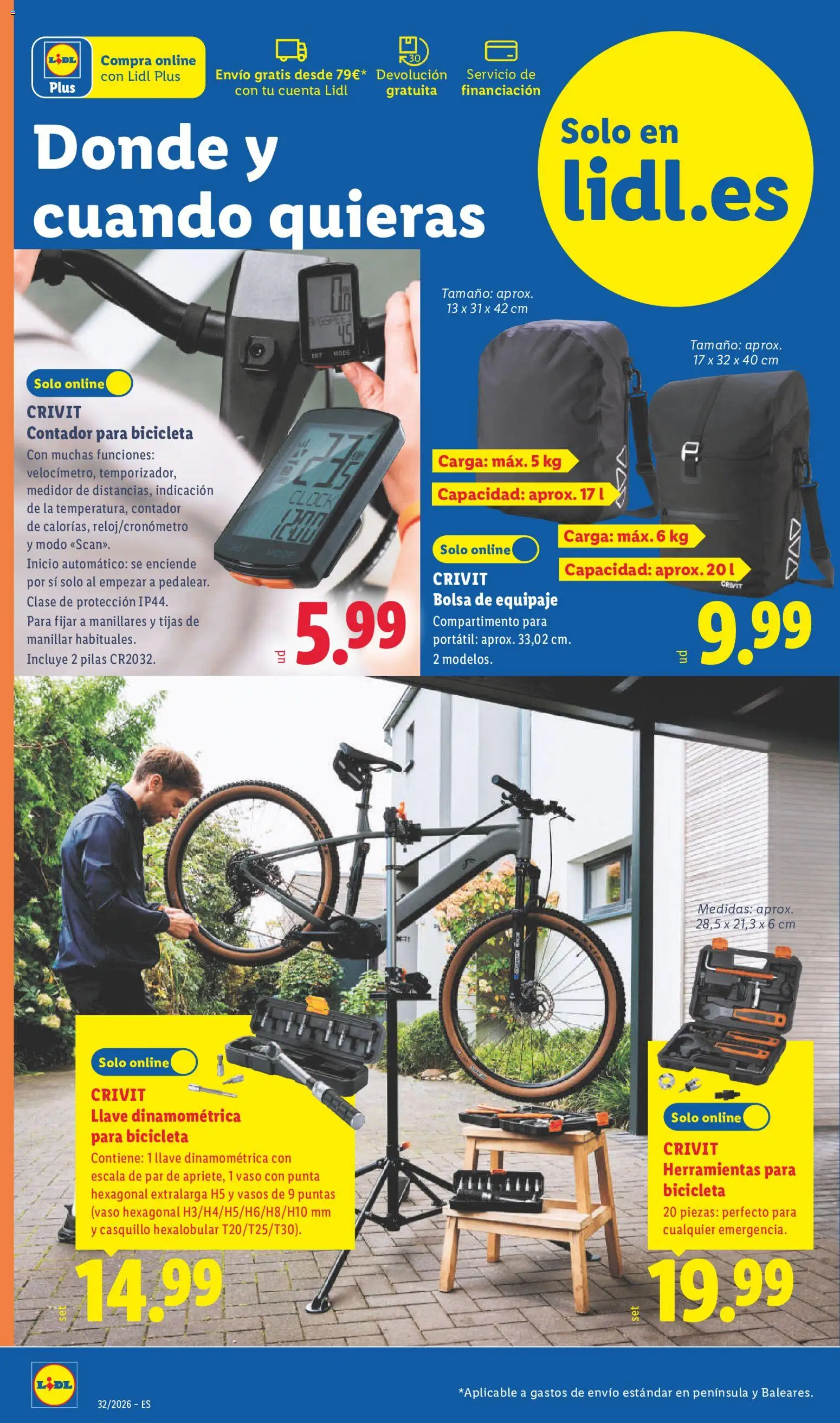 Lidl folleto de bazar │ válido desde el 03/08/2026 | Página: 2 | Productos: Bicicleta, Vasos, Bolsa