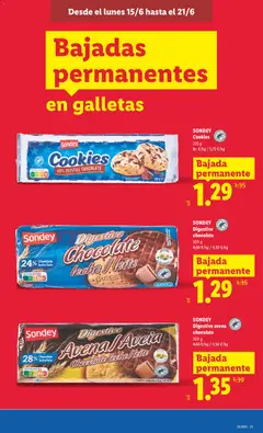 Vista previa SONDEY Cookies 40% PEPITAS CHOCOLATE, Cookies with 40% chocolate chips válido desde el 15.06.2026 | Página: 29