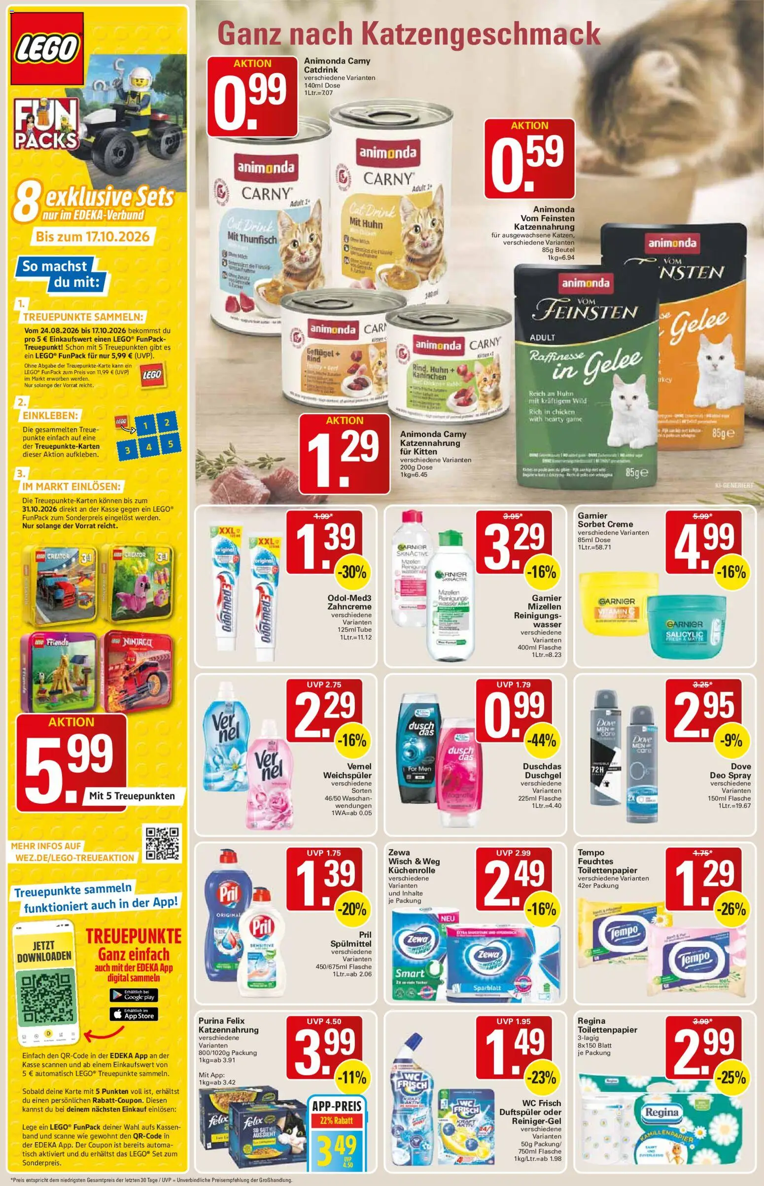 WEZ Prospekt – gültig ab 07.09.2026 | Seite: 14 | Produkte: Creme, Duschgel, Tempo, Feuchtes Toilettenpapier
