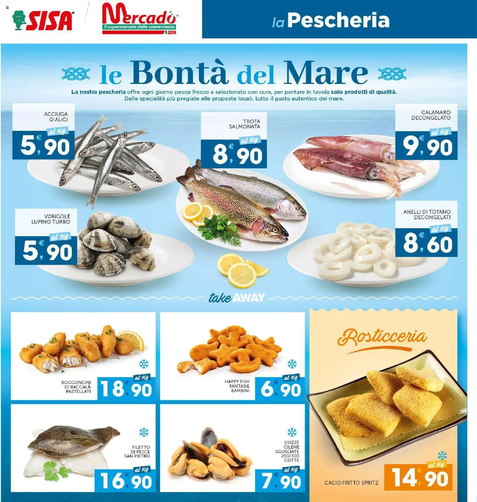 Volantino SISA del 15/10/2026 | Pagina: 6 | Prodotti: Cozze, Filetto, Totano, Specialità