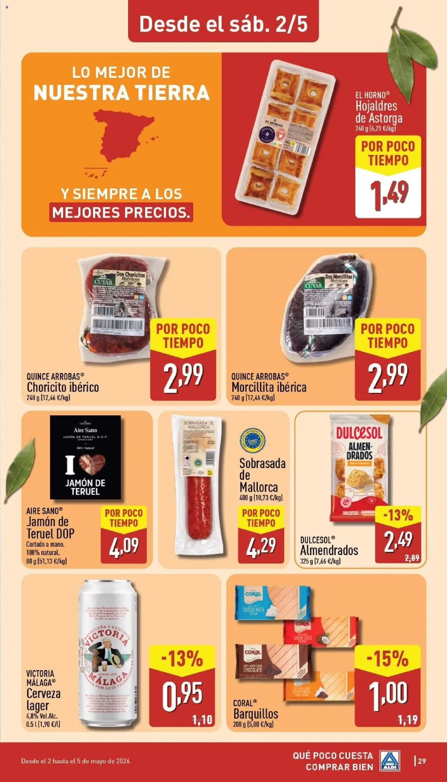 Aldi folleto Canarias │ válido desde el 27.04.2026 | Página: 29 | Productos: El horno, Jamón, Horno, Sobrasada
