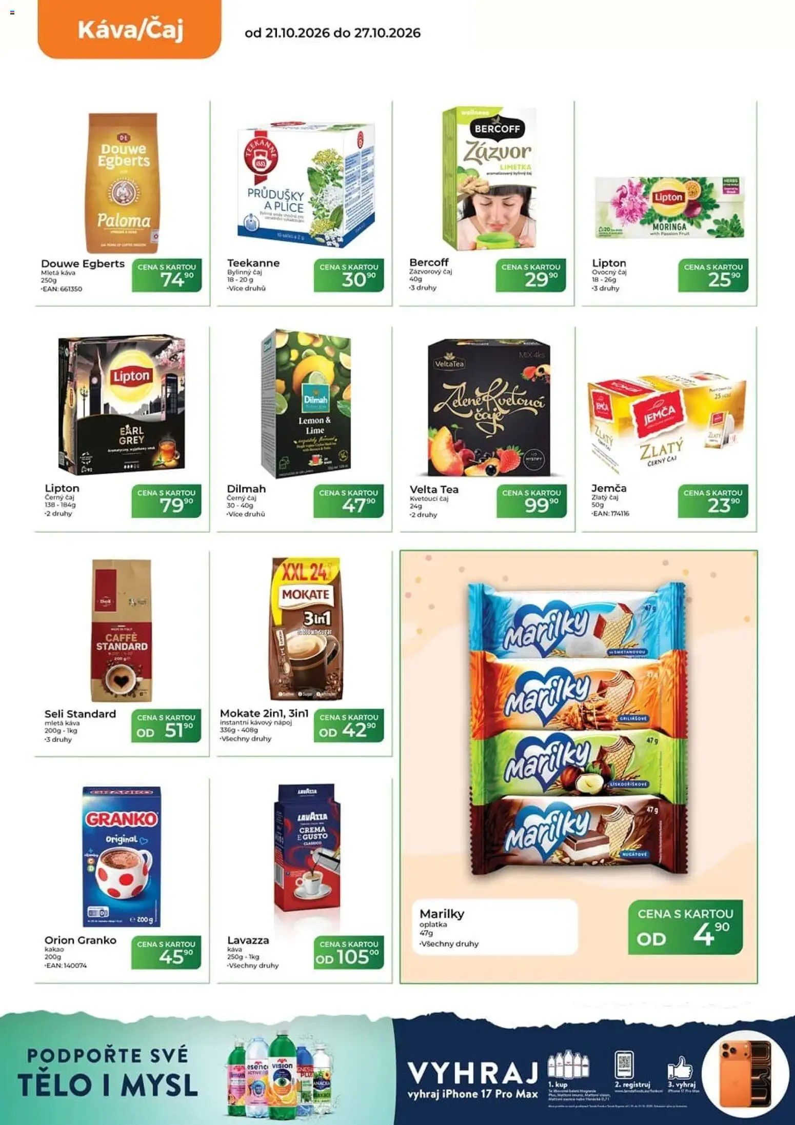 Tamda Foods leták od 21.10.2026 | Strana: 22 | Produkty: Mokate, Lavazza, Crema, Ovocný čaj