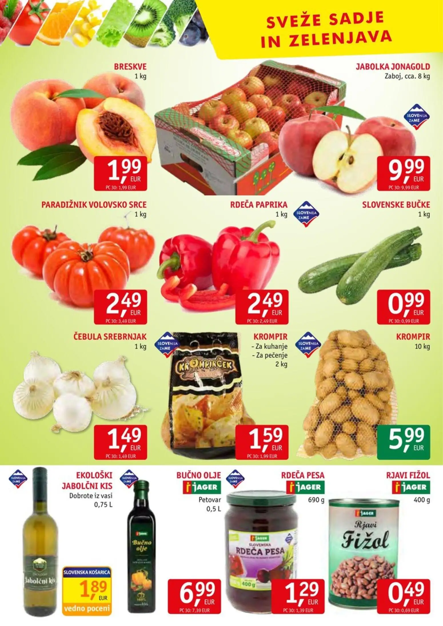 Novi Jager katalog ponudbe – veljaven od 08.07.2026 | Stran: 8 | Izdelki: Paprika, Jabolčni kis, Cebula, Zelenjava