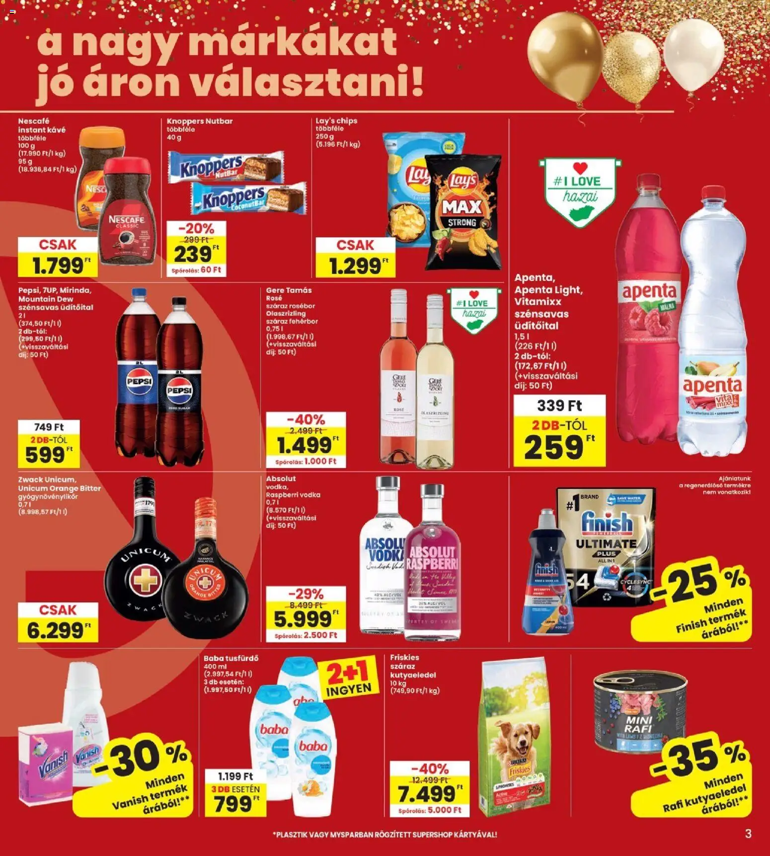 Interspar akciós ujság - amely érvényes a következő dátumtól: 2026.08.13. | Oldal: 3 | Termékek: Üdítőital, Nescafé, Knoppers, Unicum