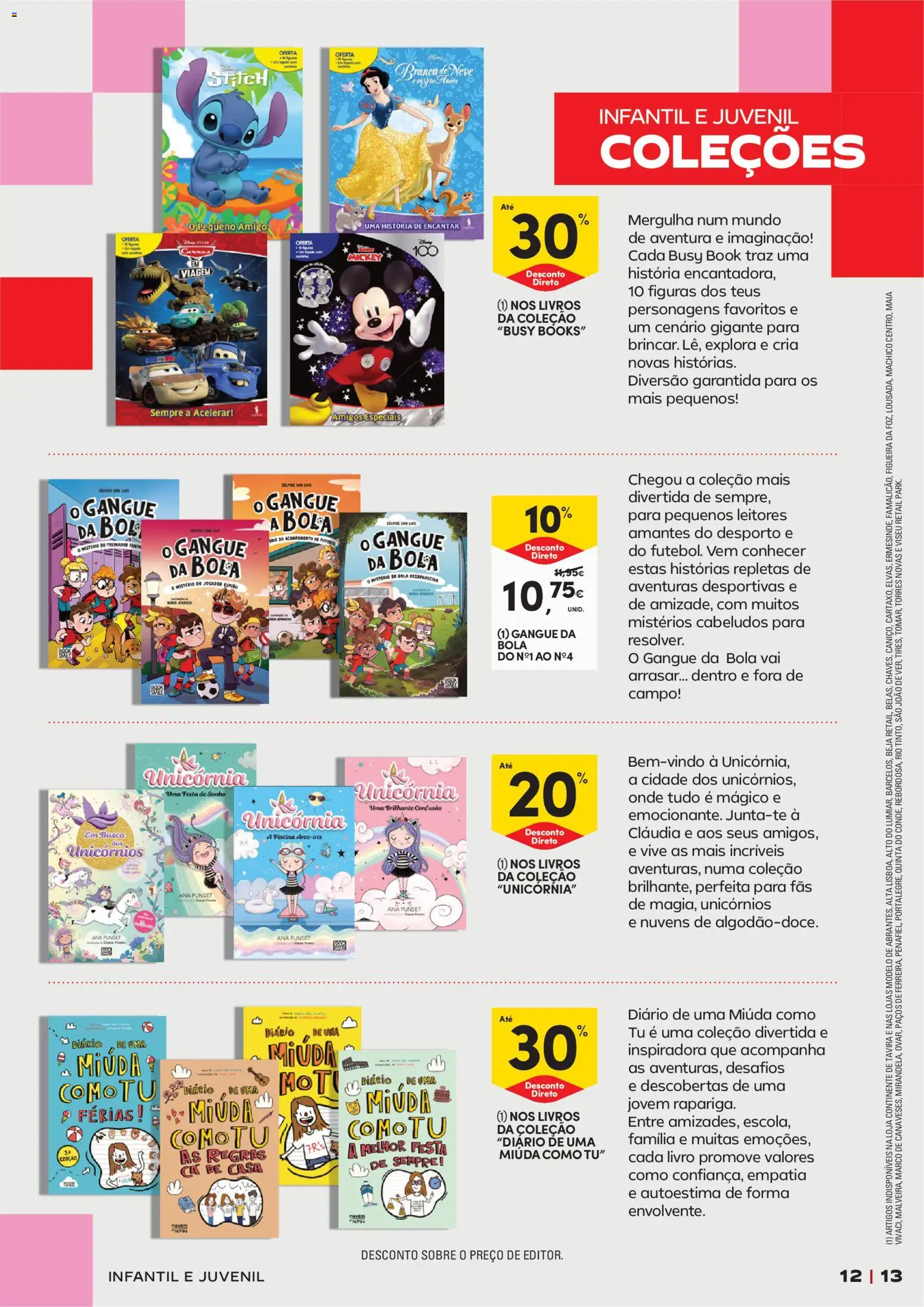 Continente - Feira do Livro  Abre espaço para a distração │ válido de 23/06/2026 | Página: 13 | Produtos: Piscina, Bolsa