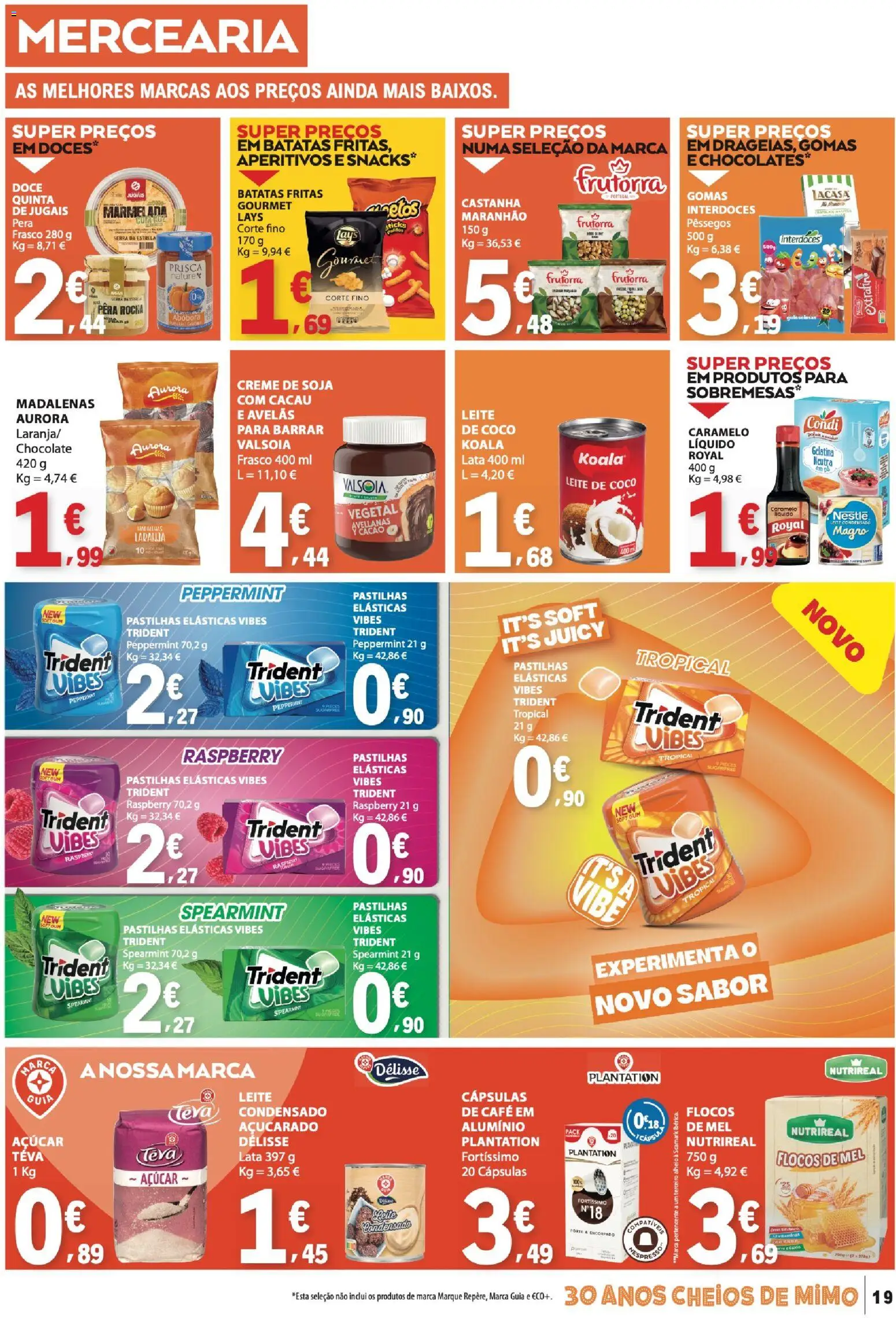 E.Leclerc folheto │ válido de 06/08/2026 | Página: 19 | Produtos: Sobremesas, Abóbora, Gomas, Flocos