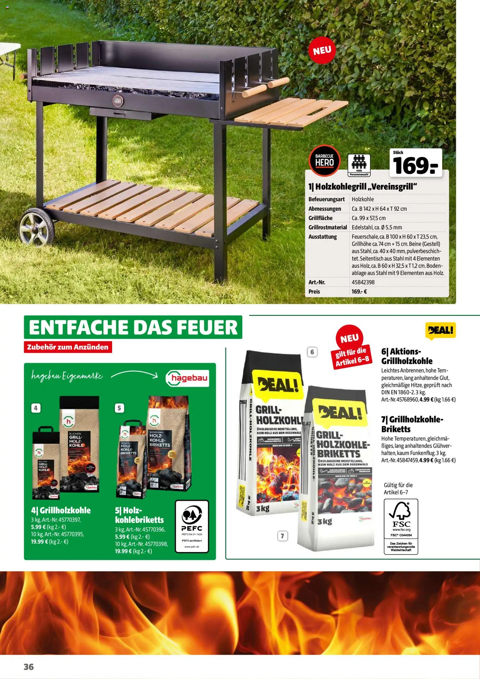 Hagebau Gartenjahr gültig ab 13.03.2026 | Seite: 36 | Produkte: Grill