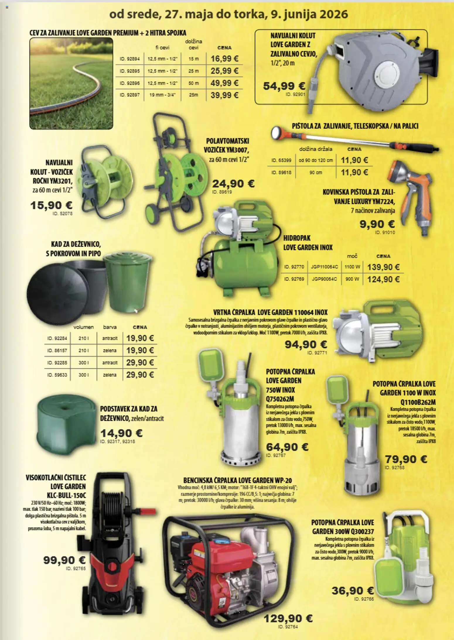 Novi Živex katalog ponudbe – veljaven od 27.05.2026 | Stran: 11 | Izdelki: Črpalka, Barva, Voziček, Zelena