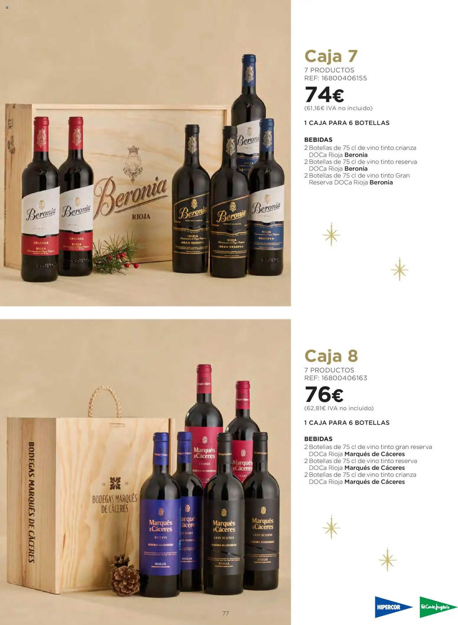 Hipercor - Cestas de Navidad │ válido desde el 08/10/2026 | Página: 77 | Productos: Vino tinto, Vino, Bebidas, Caja