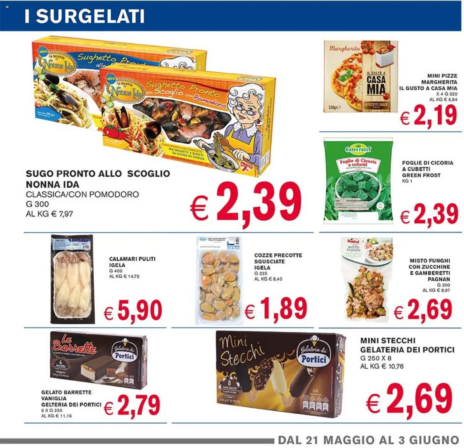 Volantino Coal del 21.05.2026 | Pagina: 5 | Prodotti: Gelato, Calamari, Funghi, Gamberetti