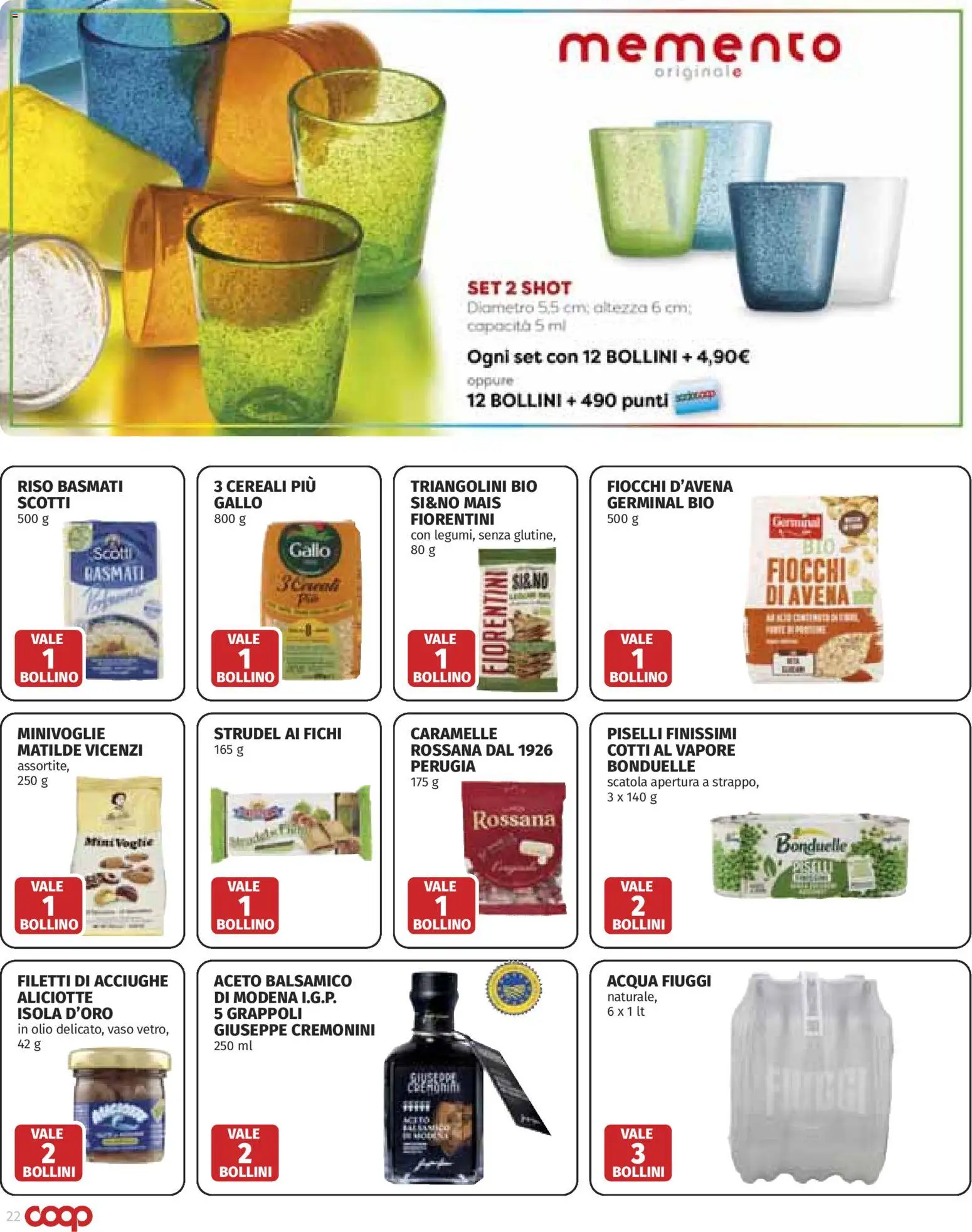 Volantino COOP del 22.05.2026 | Pagina: 22 | Prodotti: Acqua, Olio, Piselli, Acciughe