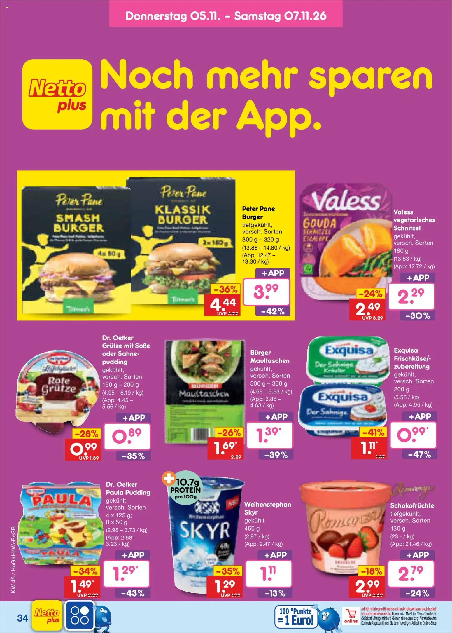 Netto Marken-Discount Prospekt – gültig ab 02.11.2026 | Seite: 52 | Produkte: Gouda, Pane, Burger, Skyr