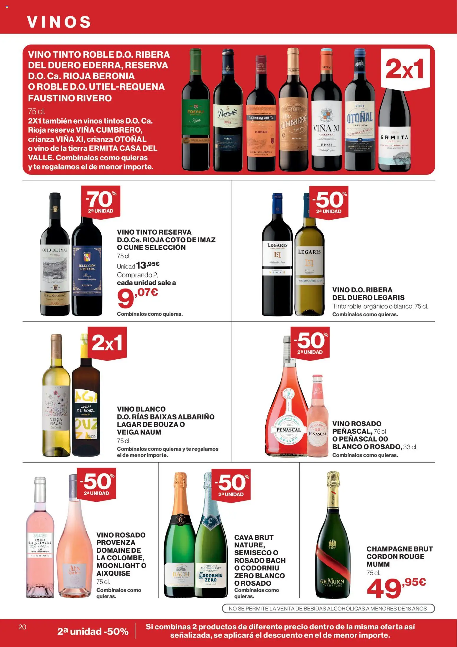 El Corte Inglés ofertas │ válido desde el 10/09/2026 | Página: 20 | Productos: Vino rosado, Té, Bebidas, Alcohol