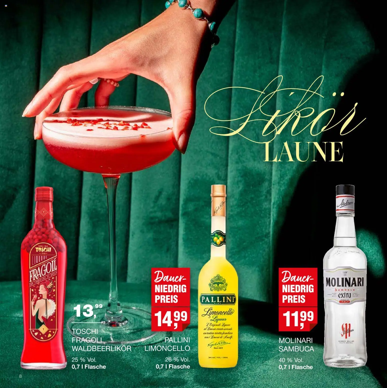 Handelshof Drinks & More – gültig ab 15.10.2026 | Seite: 8 | Produkte: Sambuca, Limoncello