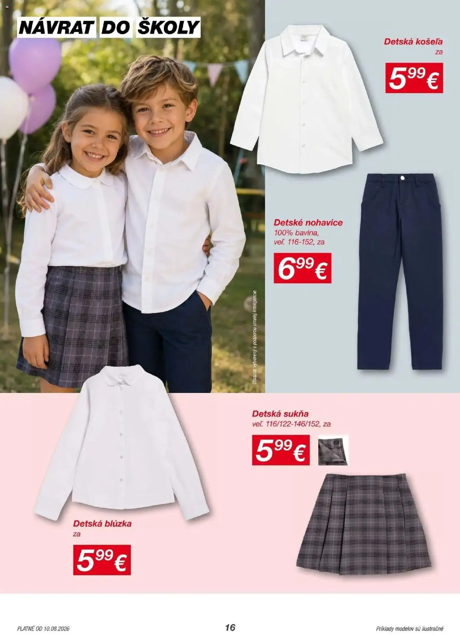 Kik - KiK leták platný do 16.08.2026 od 07.08.2026 → Aktuálny textil výpredaj online | Strana: 16 | Produkty: Blúzka, Košeľa, Nohavice