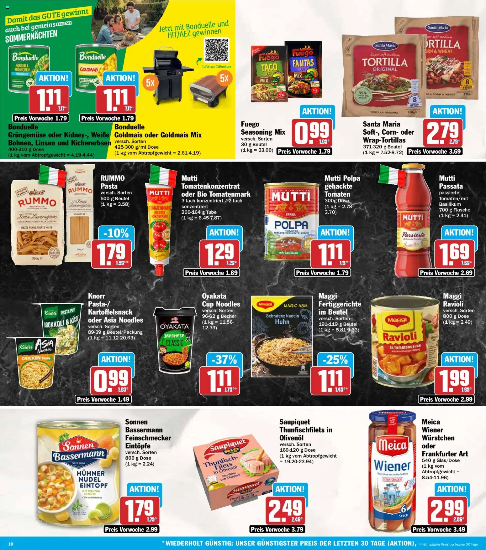 AEZ Prospekt – gültig ab 29.06.2026 | Seite: 10 | Produkte: Käse, Gemüse, Fertiggerichte, Erbsen
