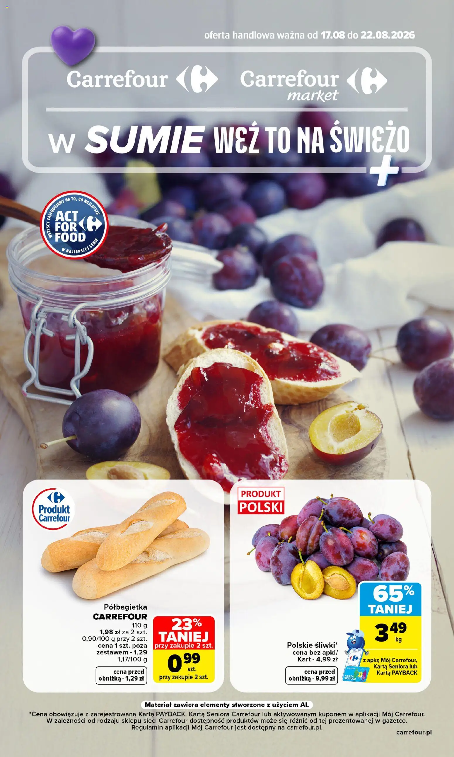Carrefour gazetka - Weź to na świeżo od 17.08.2026 | Strona: 1 | Produkty: Karta