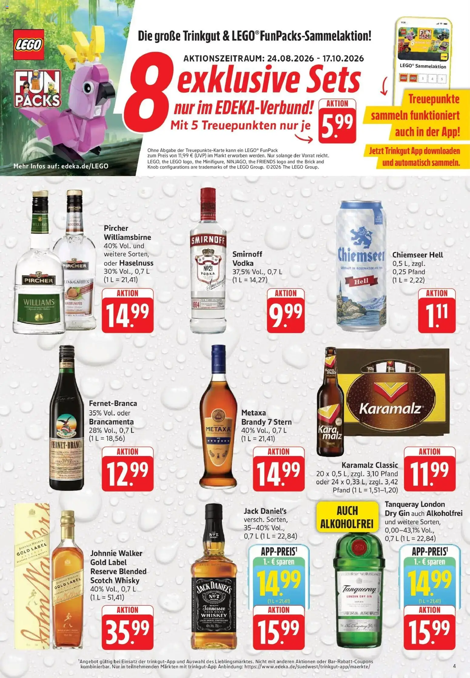Trinkgut Prospekt Crailsheim (ab 12.10.2026) » Angebote online | Seite: 4 | Produkte: Jack Daniel's, Smirnoff, Vodka, Johnnie walker