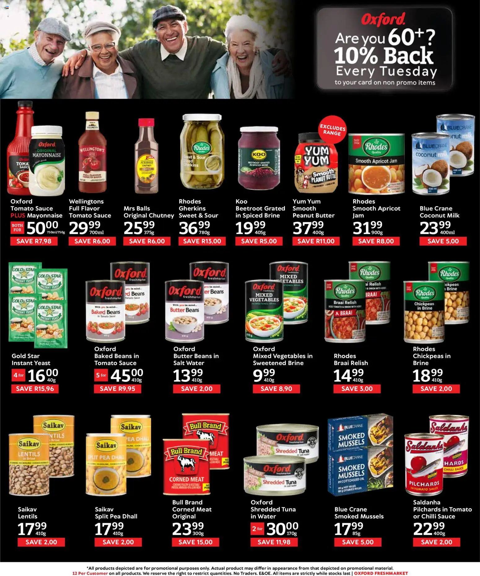 New Oxford Freshmarket catalogue – valid from 05/08/2026 | Page: 8 | Products: Tuna, Jam, Tomato sauce, Braai relish