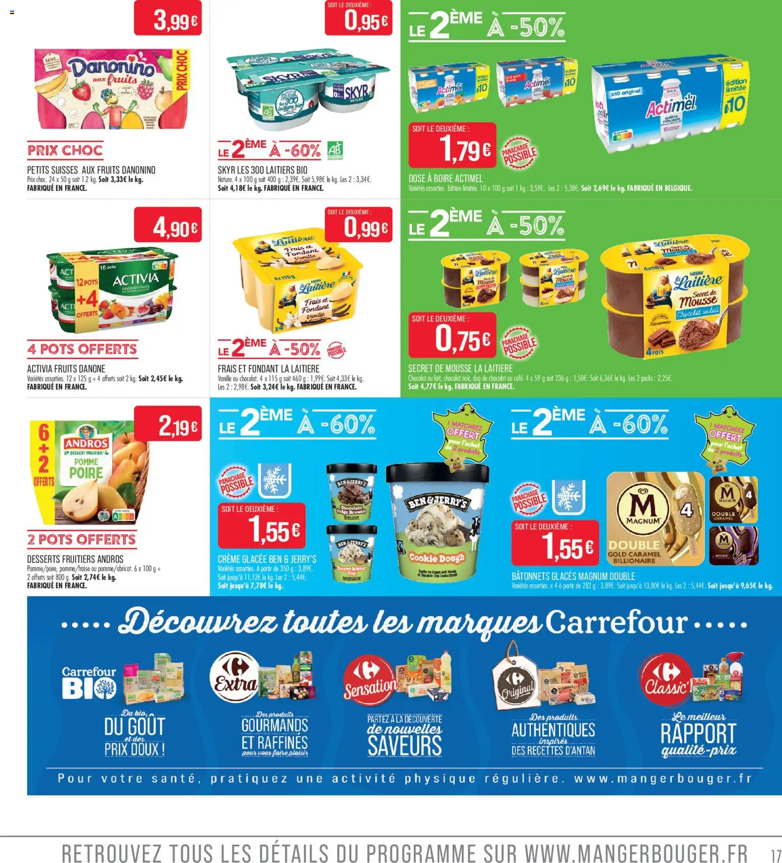 {H1} | Page: 17 | Produits: Actimel, Vanille, Mousse, Magnum