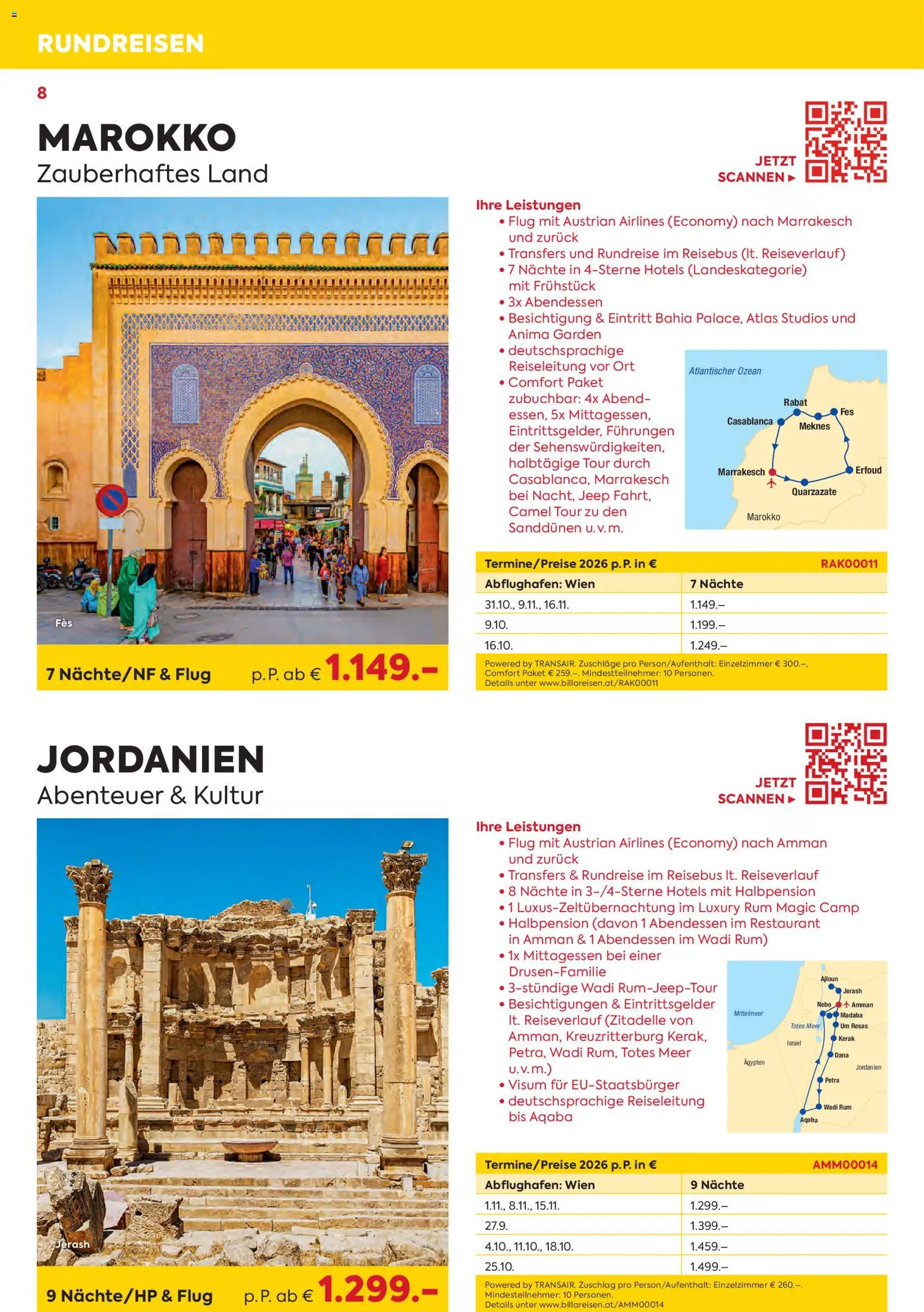 Billa- Billa Reisen Rundreise Highlights gültig ab 01.01.2026 | Seite: 8
