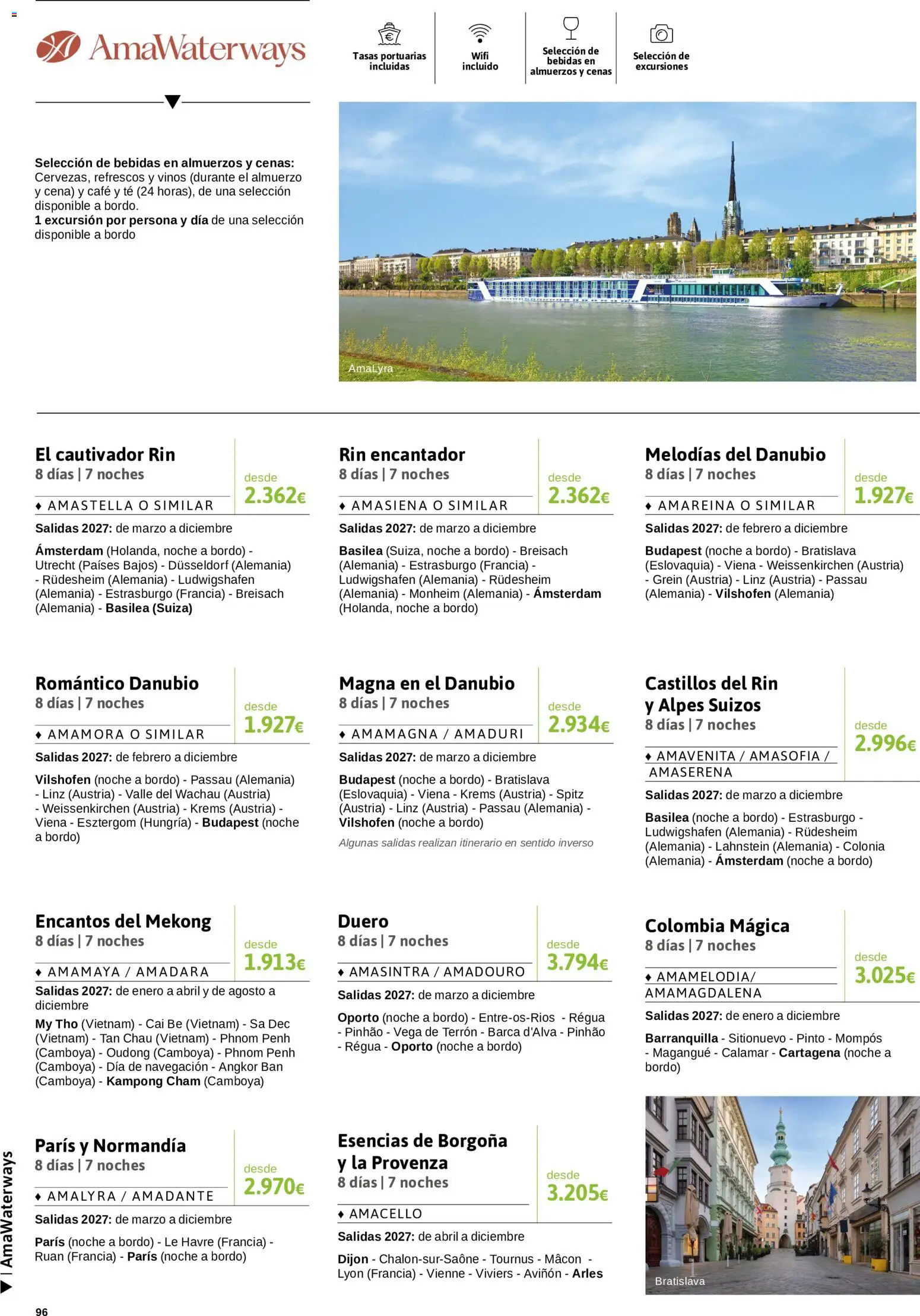 Viajes El Corte Inglés Crucero fantástico │ válido desde el 14/09/2026 | Página: 96 | Productos: Colonia, Café, Té, Bebidas