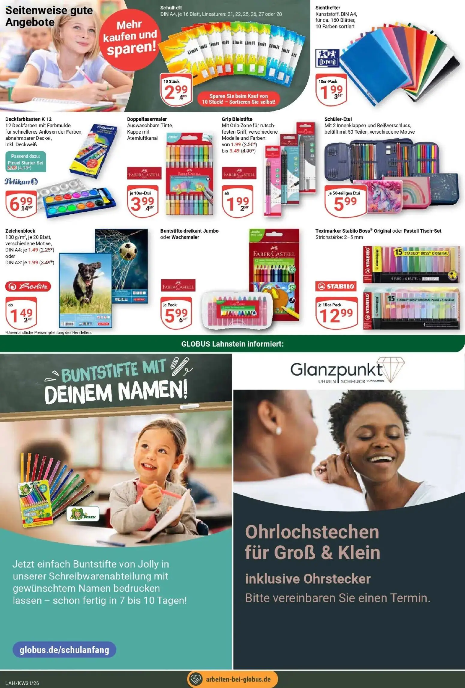 Globus Prospekt Lahnstein – gültig ab 27.07.2026 | Seite: 28 | Produkte: Pinsel, Kappe