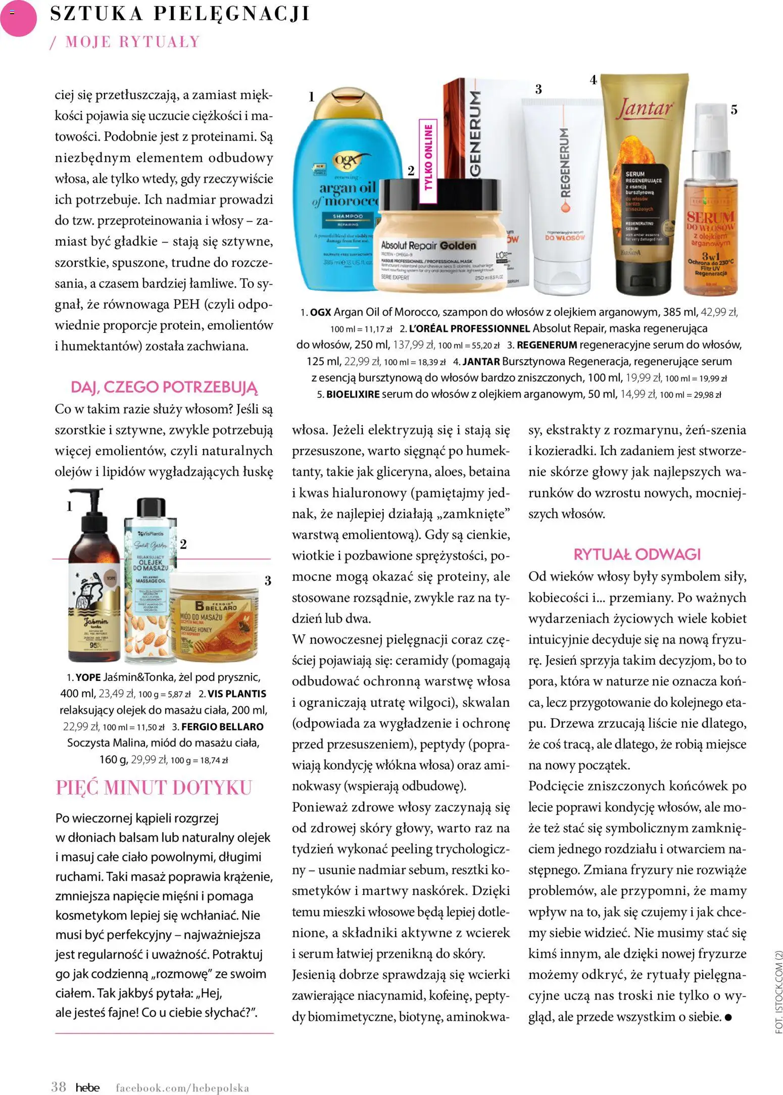Hebe gazetka - Magazyn od 01.09.2026 | Strona: 38 | Produkty: Szampon do włosów, Szampon, Maska, Peeling