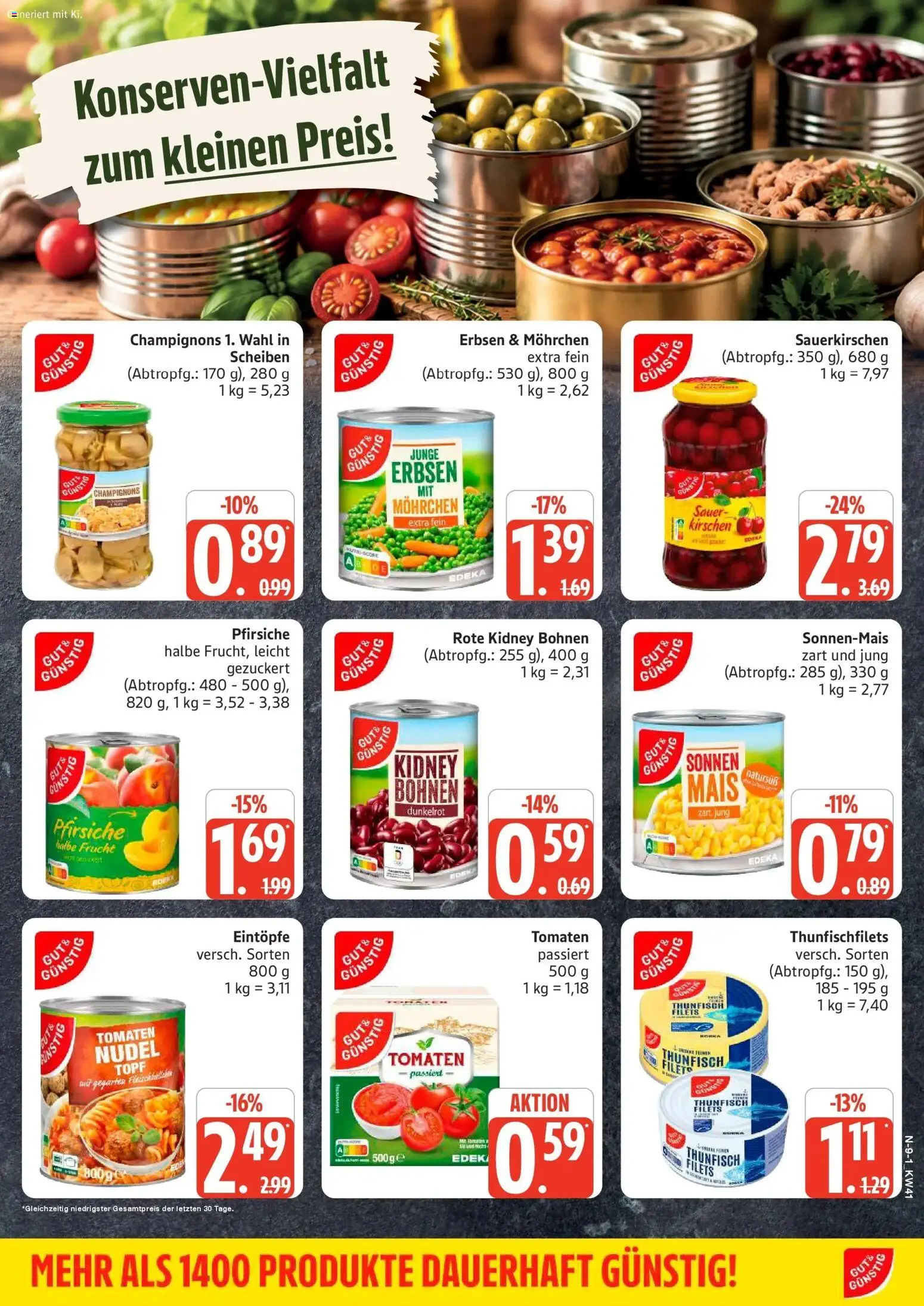Marktkauf Prospekt Buxtehude (ab 05.10.2026) » Angebote online | Seite: 9 | Produkte: Mais, Thunfisch, Tomaten, Kirschen