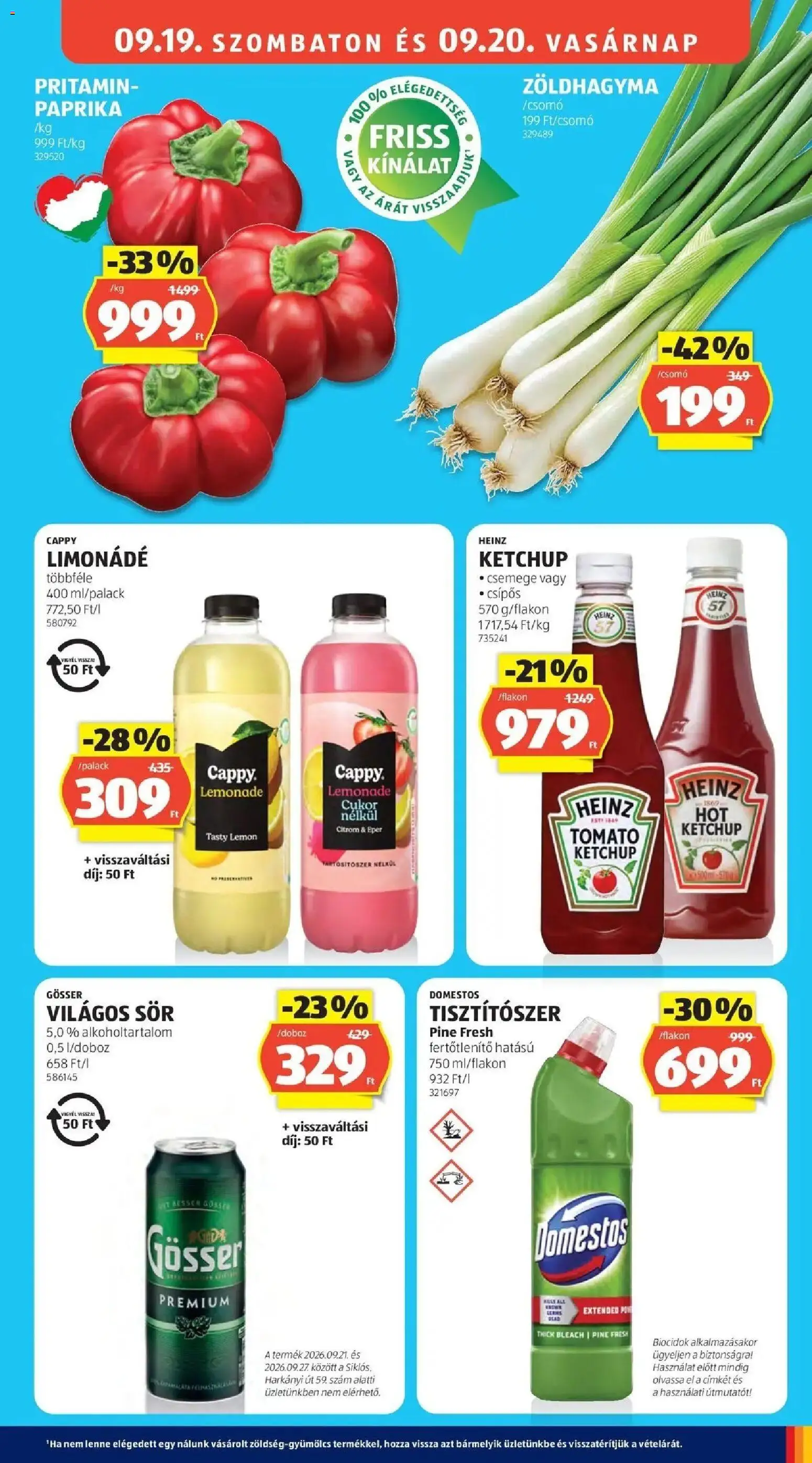 Aldi aktuális akciós újság - 2026.09.17. -tól/töl > akció, lapozható szórólap 🛍️ | Oldal: 21 | Termékek: Limonádé, Csemege, Eper, Ketchup