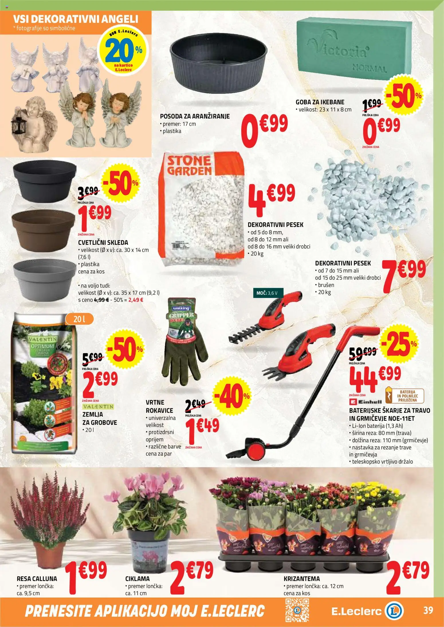 Novi E.leclerc katalog ponudbe – veljaven od 23.09.2026 | Stran: 39 | Izdelki: Baterija, Kos, Goba, Rokavice