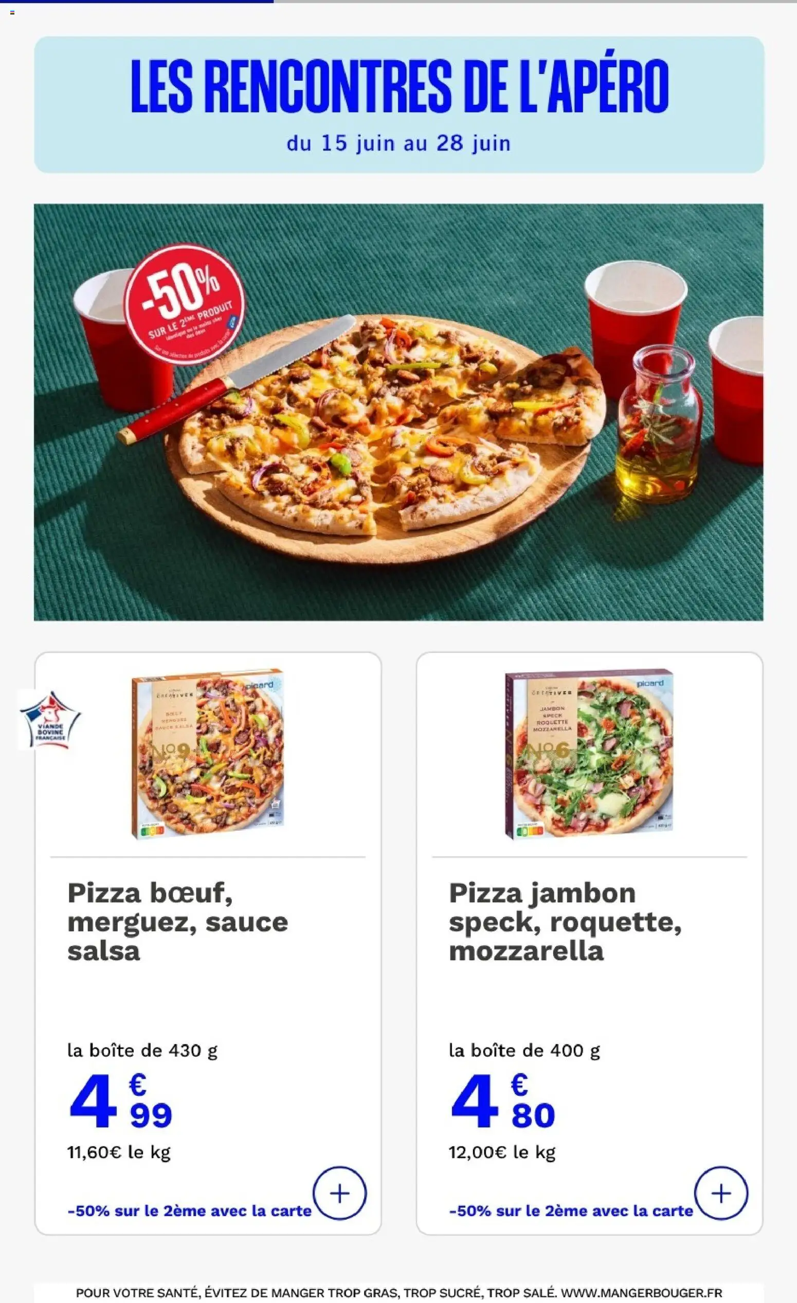 {H1} | Page: 8 | Produits: Mozzarella, Jambon, Viande, Pizza
