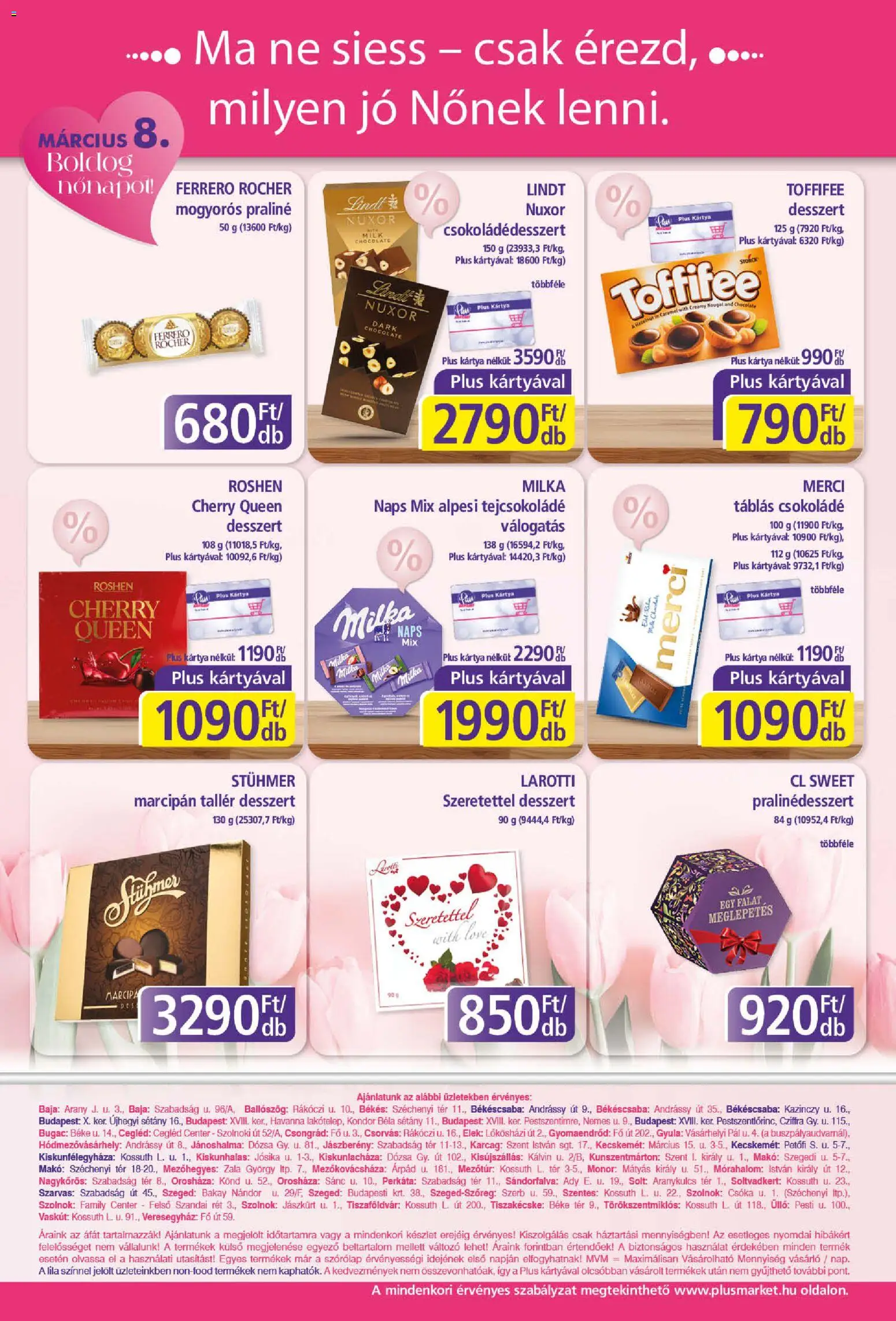 Plus Market akciós ujság - amely érvényes a következő dátumtól: 05.03.2026 | Oldal: 12 | Termékek: Marcipan, Ferrero rocher, Tejcsokoládé, Toffifee