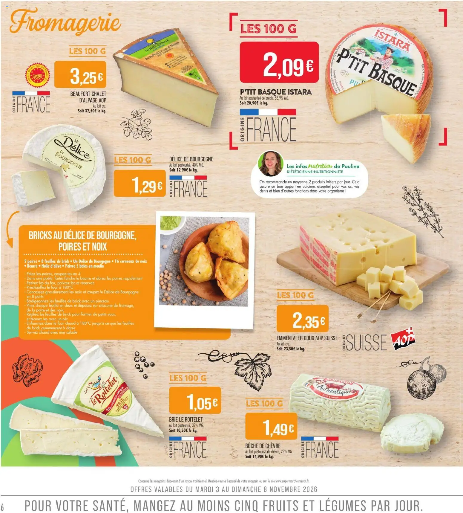 {H1} | Page: 6 | Produits: Beaufort, Poire, Bourgogne, Brie