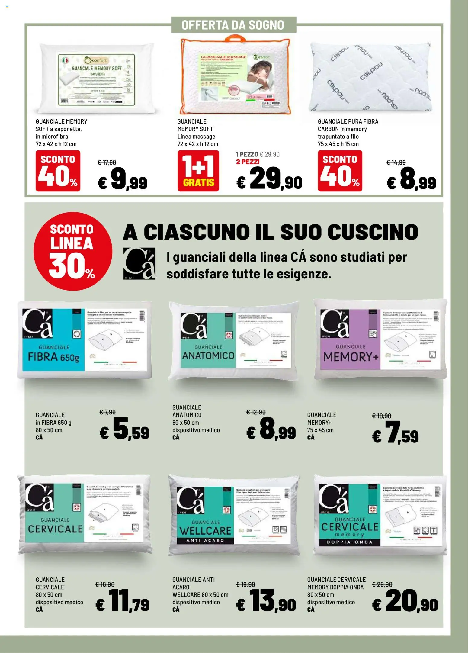 Volantino Iper del 12/10/2026 | Pagina: 6 | Prodotti: Saponetta, Cuscino, Guanciale