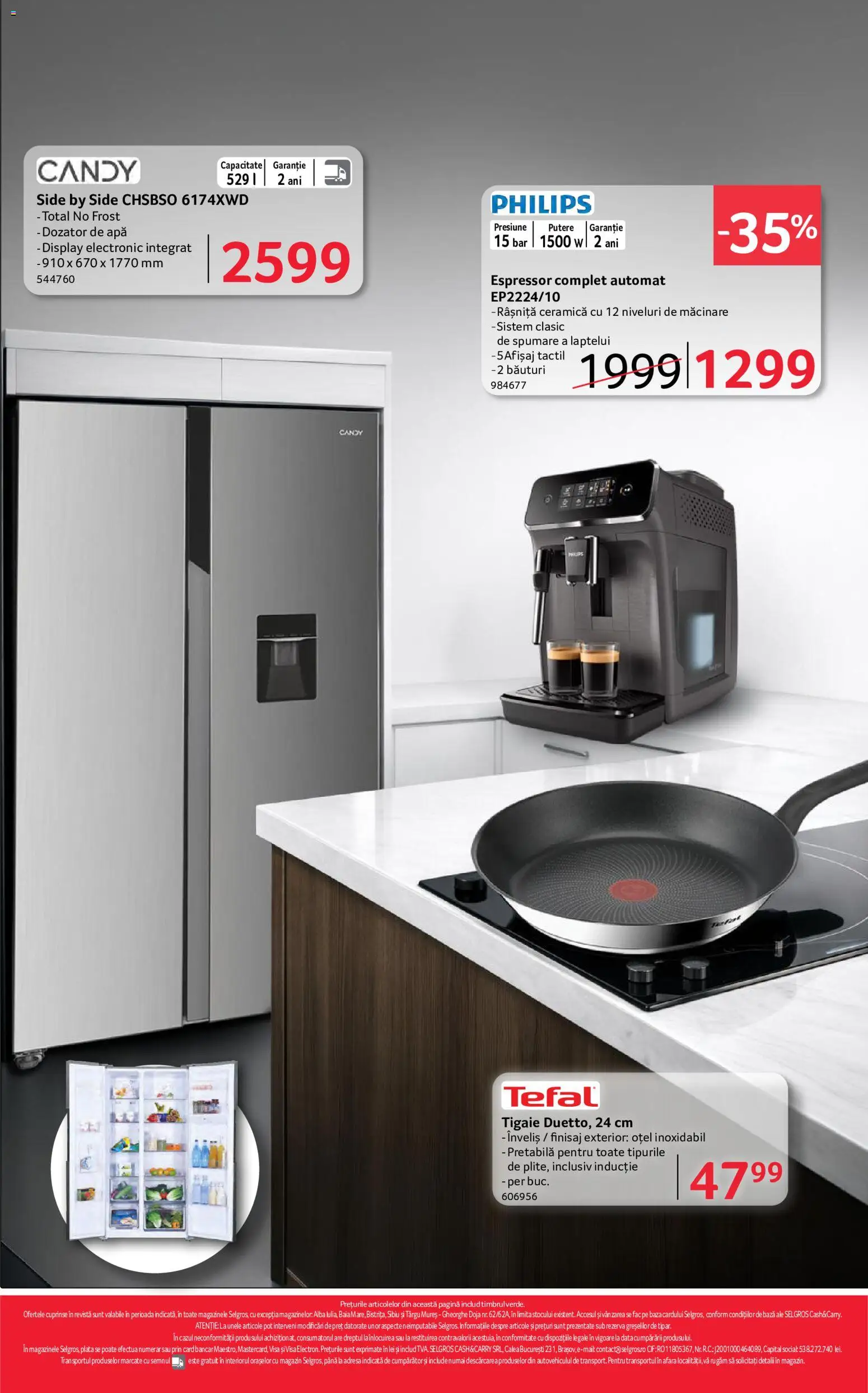Noul catalog Selgros – valabil de la 26.06.2026 | Pagină: 25 | Produse: Espressor, Enginar, Tigaie, Apă