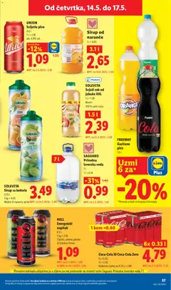 HELL Energetski napitak, 0.5 l, 1 kg = 2.18, Classic, zelena jabuka ili breskva-limun - Pregled kataloga iz trgovine Lidl, vrijedi od 11.05.2026 | Stranica: 57
