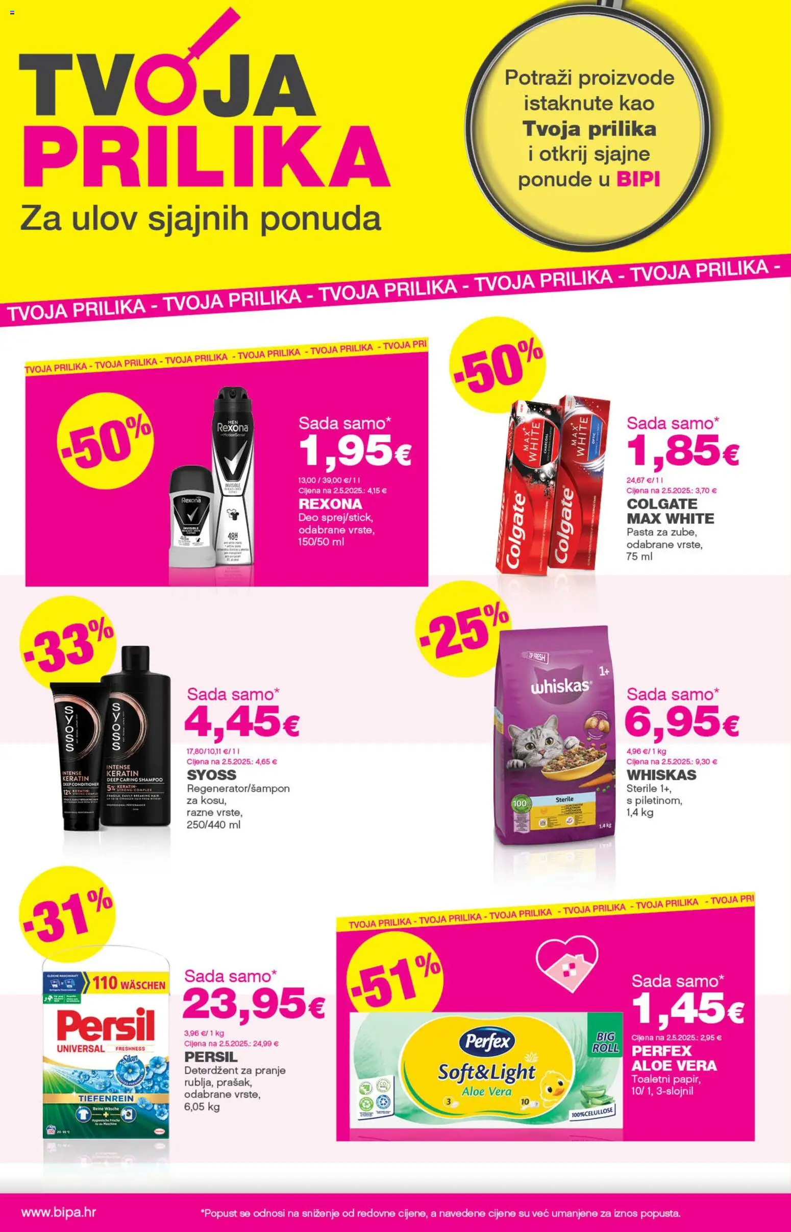 Bipa katalog | vrijedi od 28.05.2026 | Stranica: 24 | Proizvodi: Deterdžent, Toaletni papir, Pasta, Persil