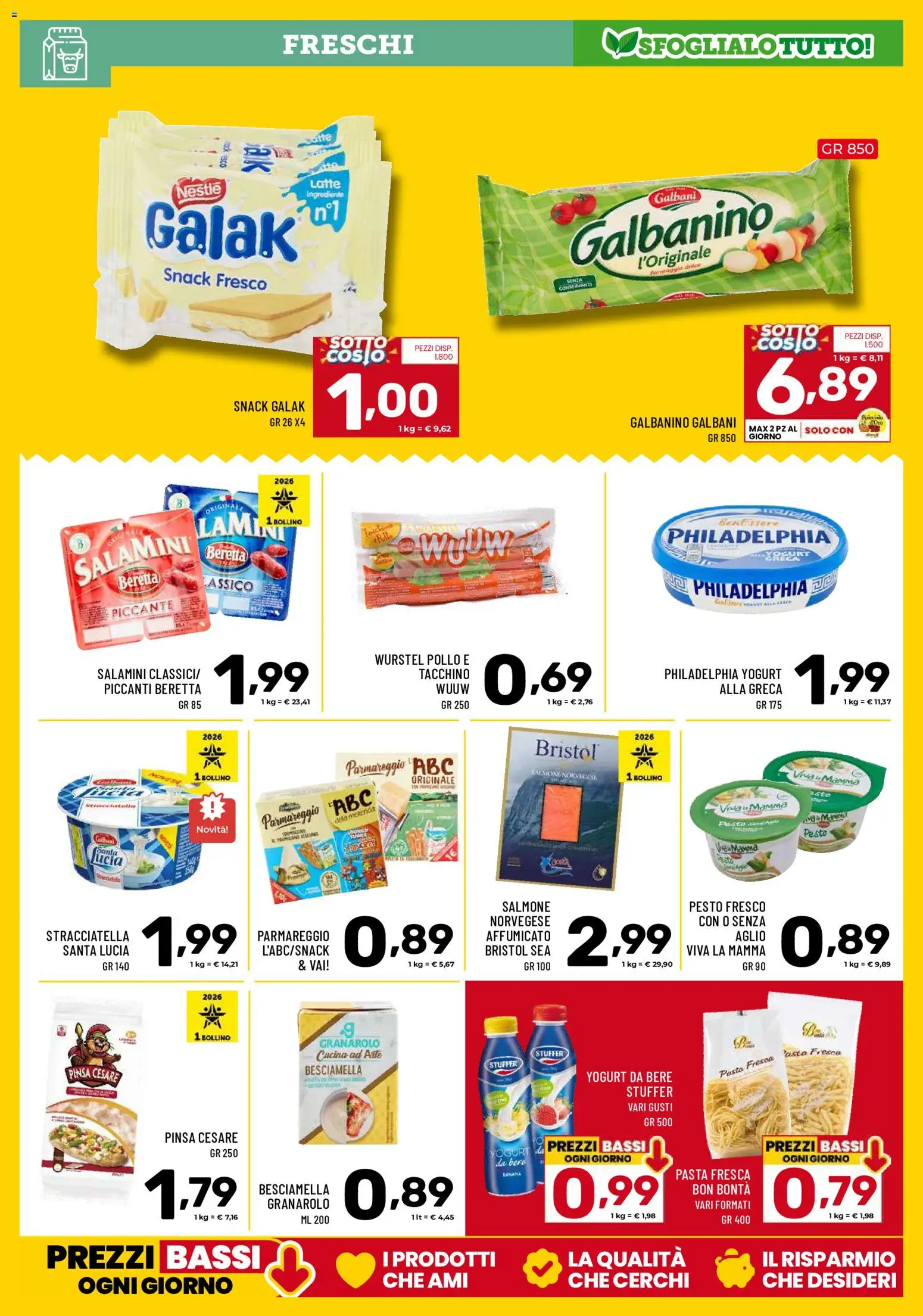 Volantino Il Centesimo del 23/10/2026 | Pagina: 7 | Prodotti: Pollo, Tacchino, Wurstel, Stracciatella
