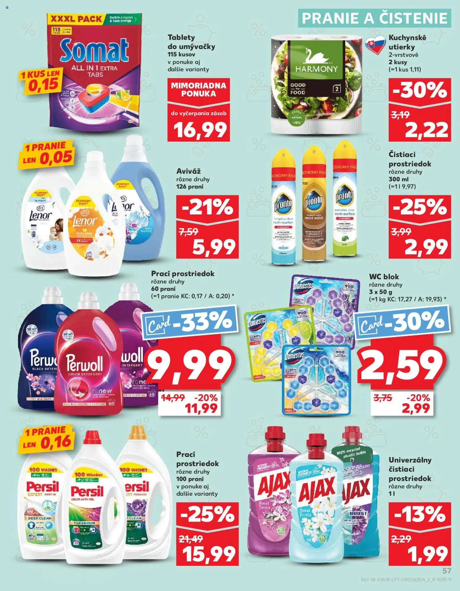 Nové Kaufland akcie – leták je platný od 07.05.2026 | Strana: 57 | Produkty: Persil, Wc, Čistiaci prostriedok, Lenor