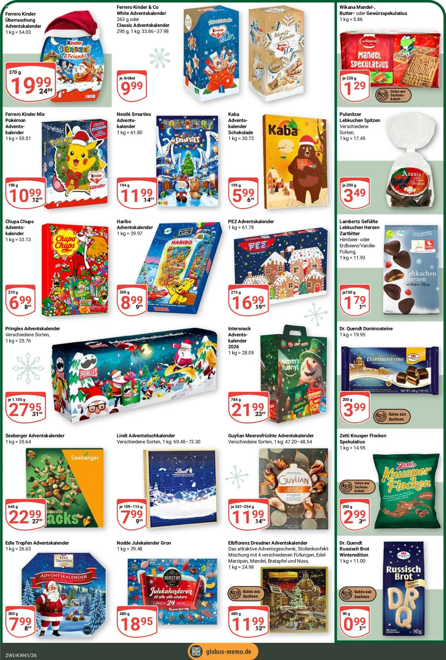 Globus Prospekt Zwickau – gültig ab 05.10.2026 | Seite: 17 | Produkte: Meeresfrüchte, Brot, Pringles, Lindt
