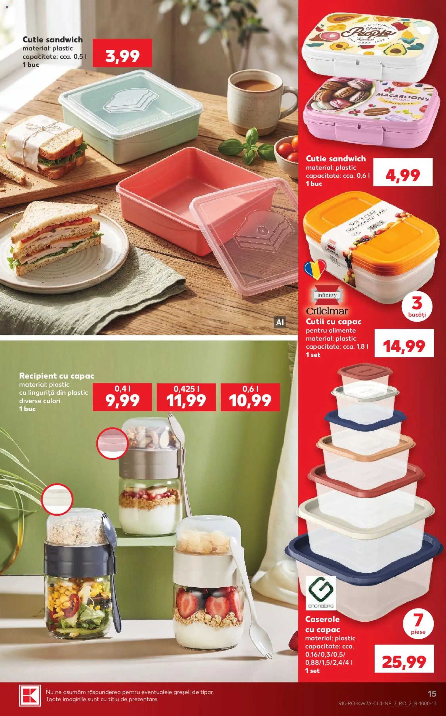 Noul catalog Kaufland – valabil de la 02.09.2026 | Pagină: 15 | Produse: Caserole, Cutie