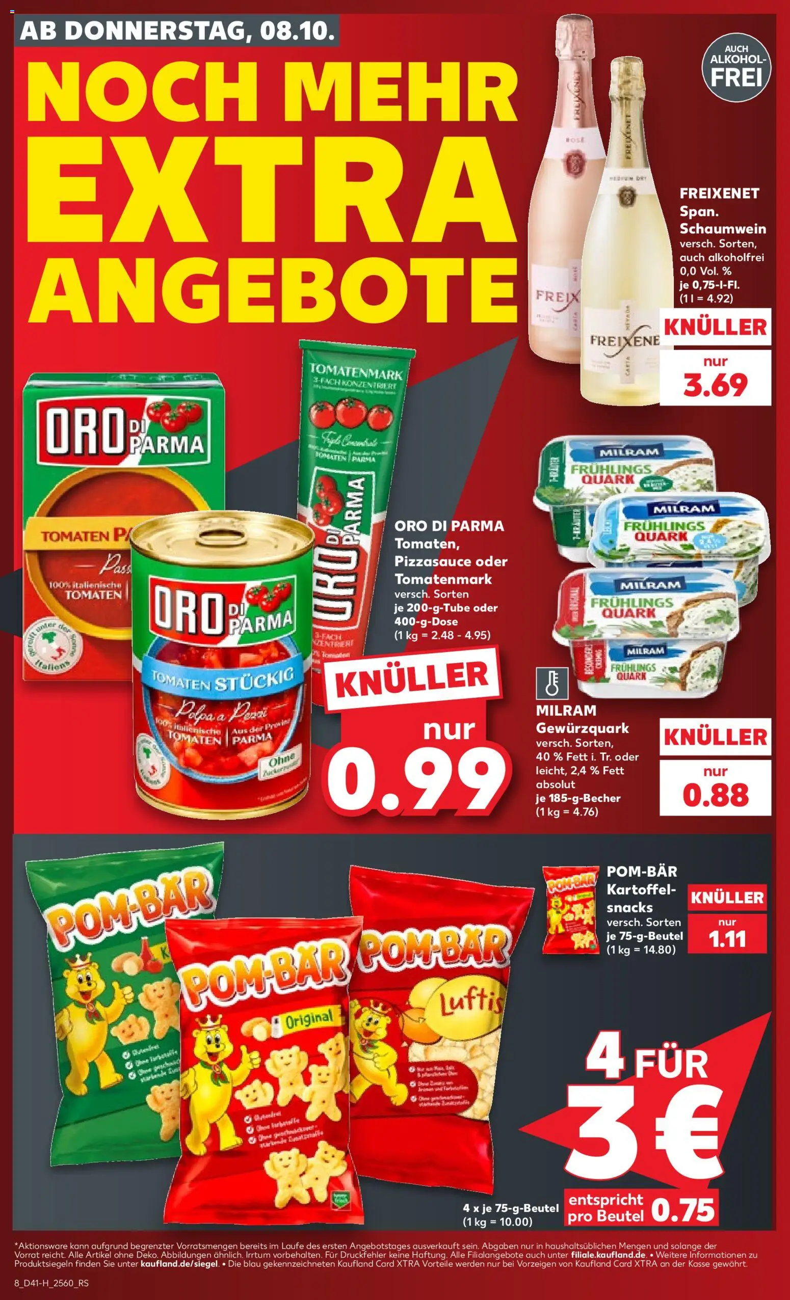 Kaufland Německo leták - Extra Angebote od 08.10.2026 | Strana: 8 | Produkty: Alkohol