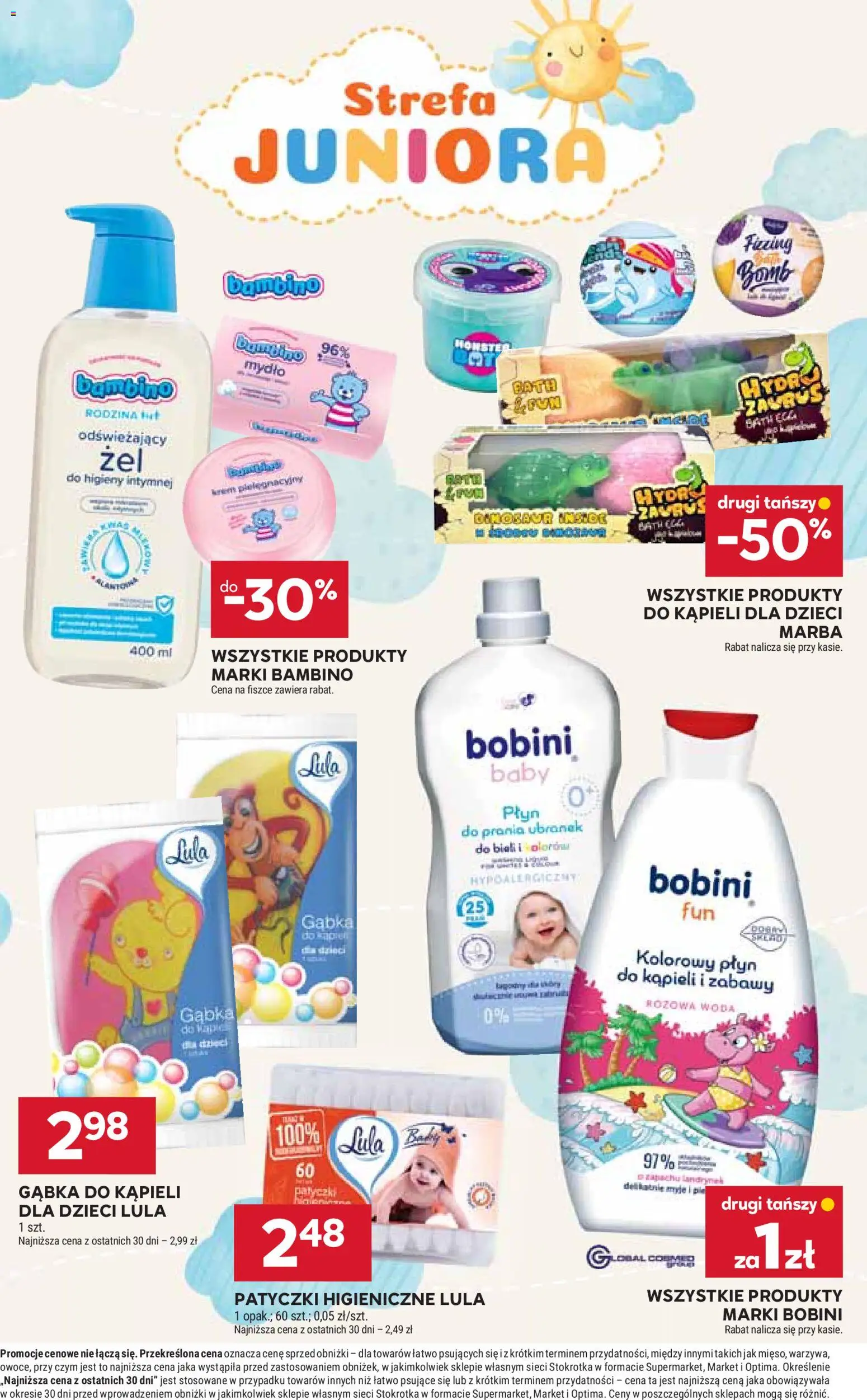 Stokrotka gazetka od 20.08.2026 | Strona: 43 | Produkty: Płyn do kąpieli, Gąbka, Mydło, Woda